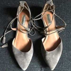 Grey Flats with Tassles